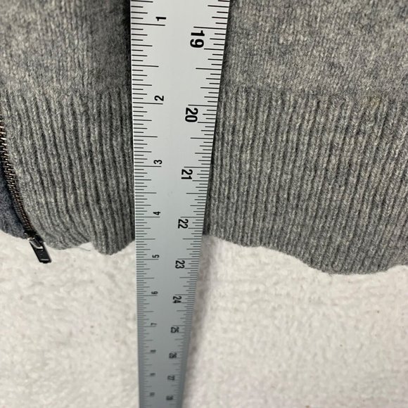 J.Crew Womens Colorblock Crew Neck Double Zip Knit Wool Grey Sweater Size M 8746 - Picture 4 of 8